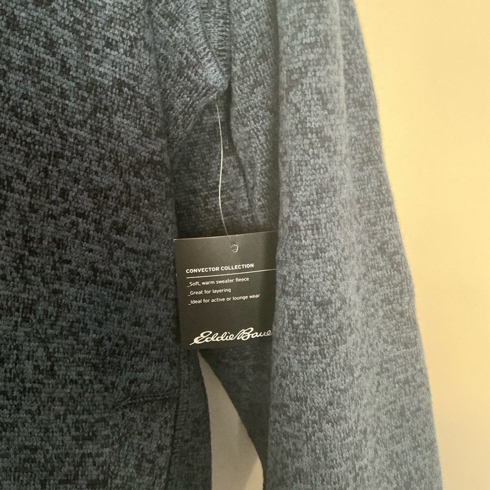 Eddie Bauer Navy Button-Up Sweater Size M NWT - Picture 6 of 6